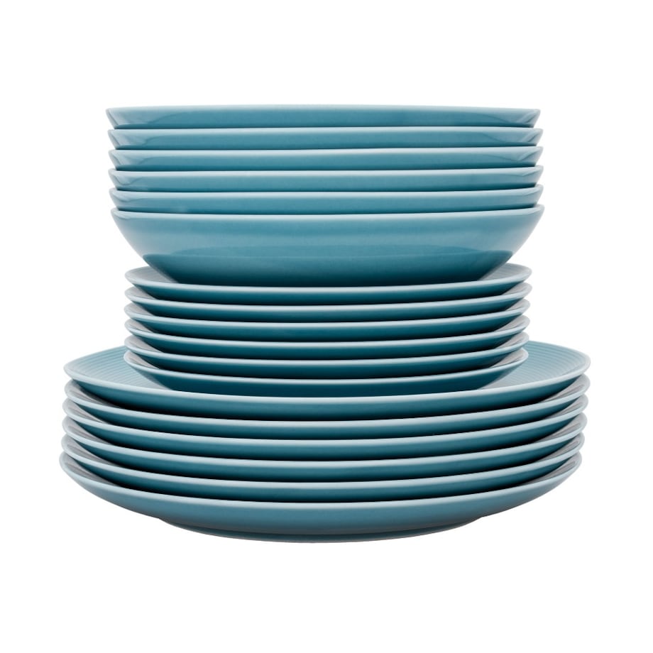 Zestaw talerzy dla 6 osób 18 el. Boss Modern turkusowy LU30 (K6)