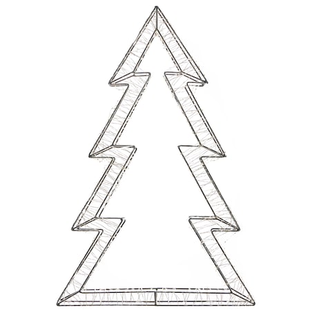 Dekoracja ogrodowa LED AKERAN Choinka 60 cm Srebrny