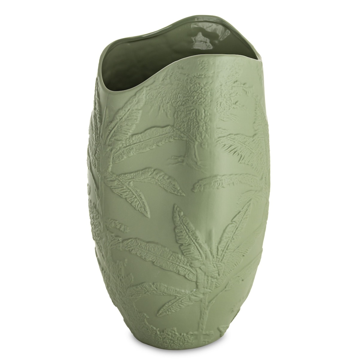 Wazon porcelanowy 36x19x17 cm MELINDA zielona