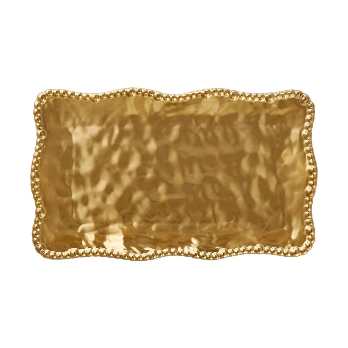 VILLA ITALIA Patera na ciasto Talerz prostokątny 36 x 21 cm MESTIERE GOLD