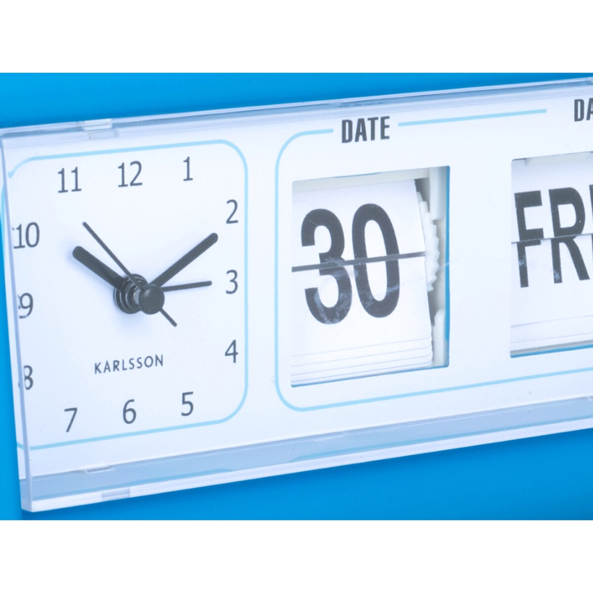 Budzik retro FLIP z datą