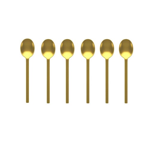 Zestaw 6 łyżeczek do mokki Oro Ice Stile by Pininfarina, Mepra