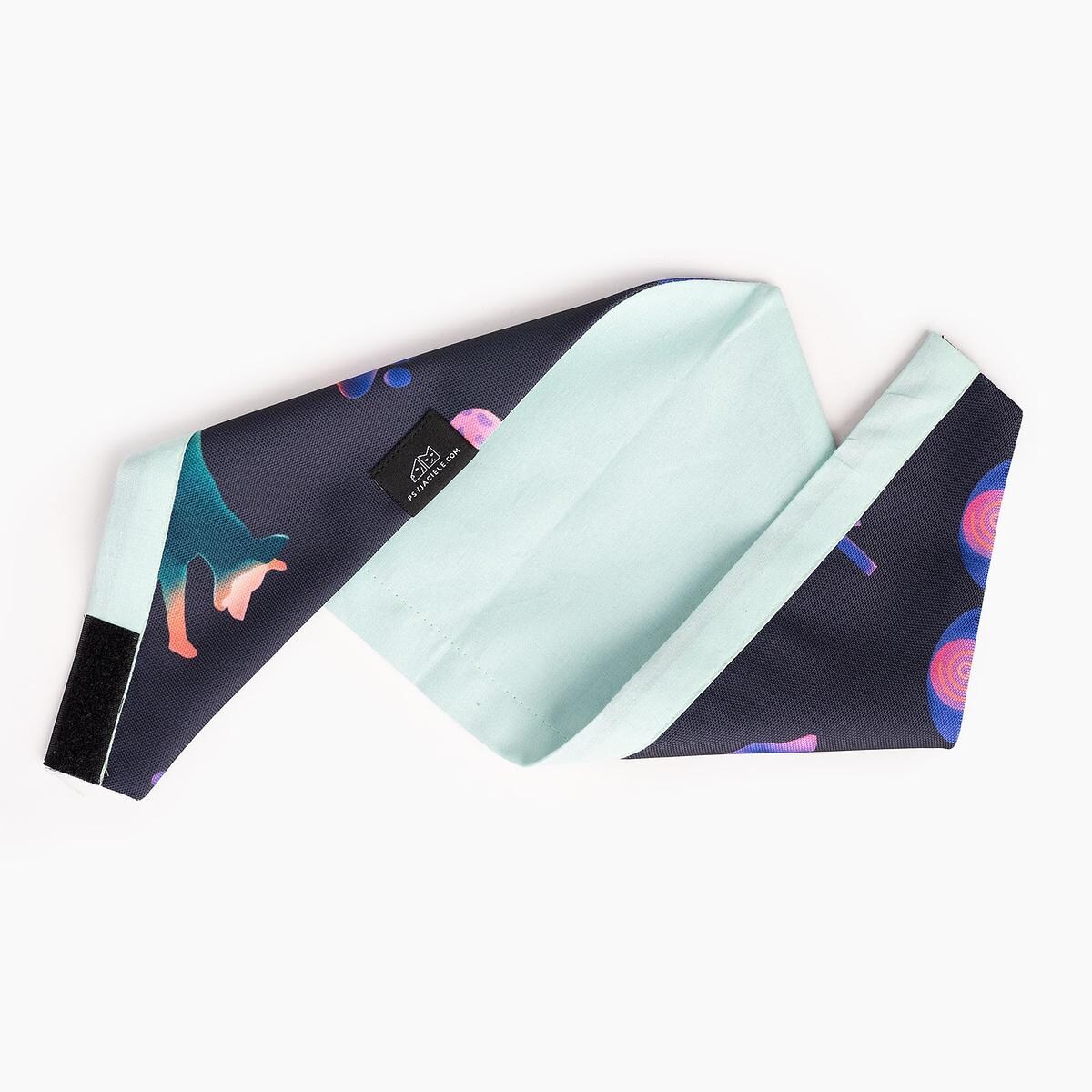 Bandanka "Psychodelia" - Rozmiar: M, Rodzaj: Zapinana na szyi