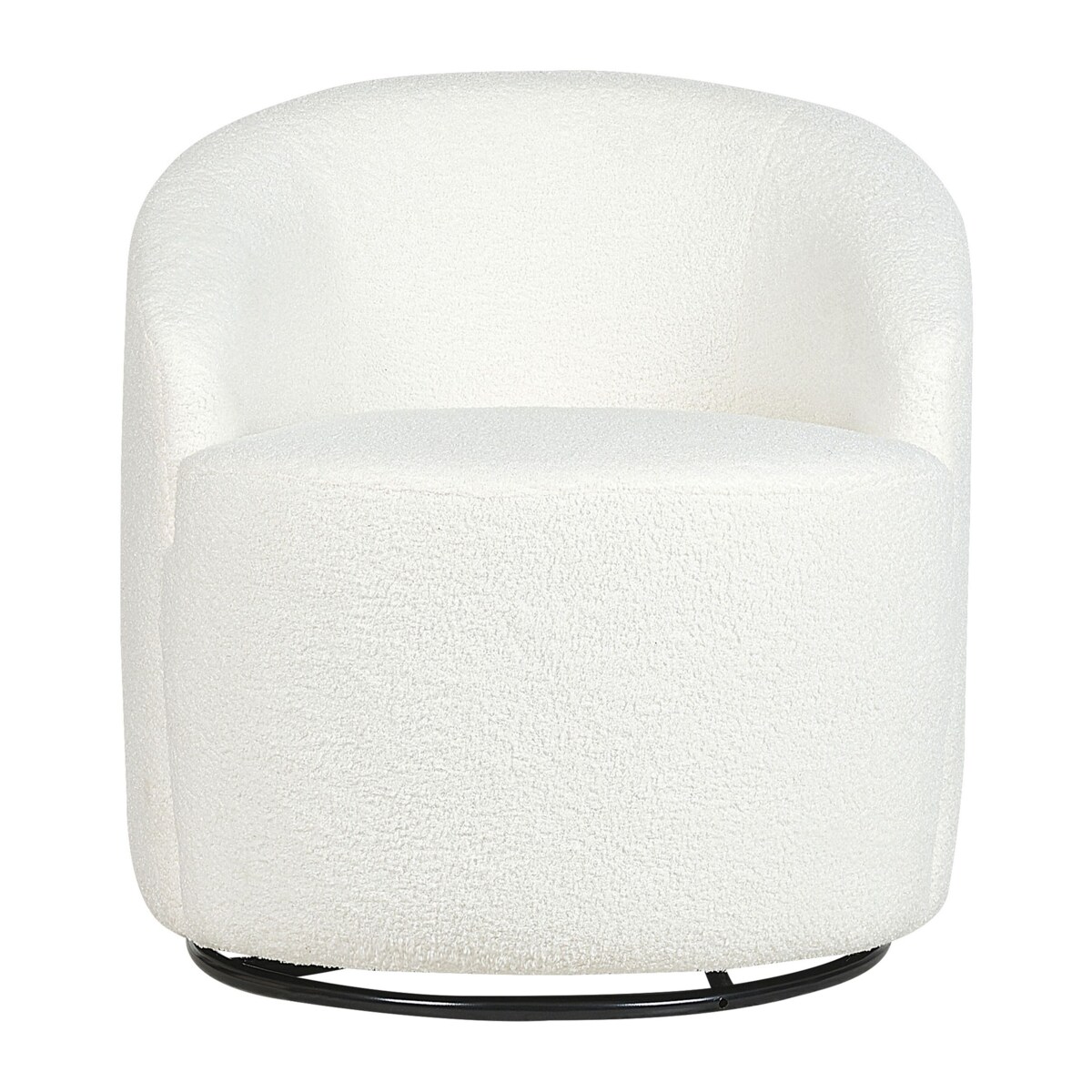 Fotel obrotowy boucle biały DAVIK