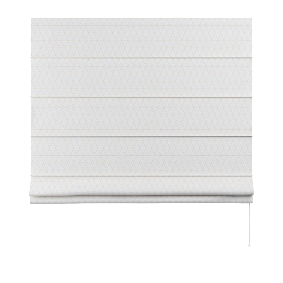 Roleta rzymska Capri, beżowe trójkąty na kremowo-białym tle, Sunny