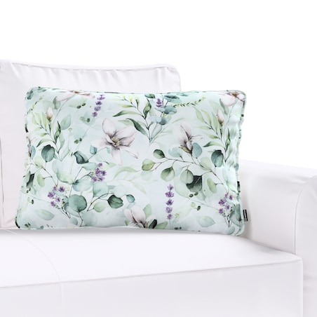 Poszewka Gabi na poduszkę prostokątna 60x40 magnolie na miętowym tle
