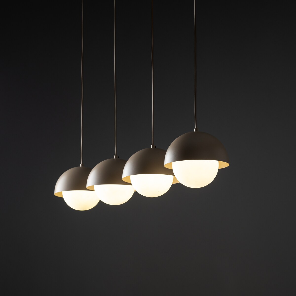 Lampa wisząca TK Lighting BONO SABIA 10965 4xG9 biała/beżowa nad stół wyspę kuchenną regulowana wysokość