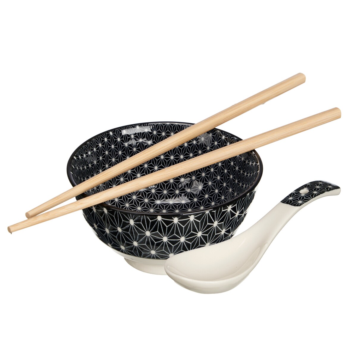 Zestaw do sushi HAPPLO, miseczka, łyżka i pałeczki x 4