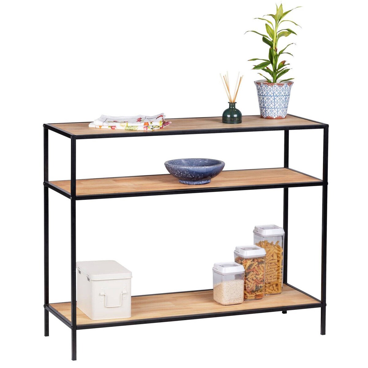 Konsola do przedpokoju z półkami GEO, w loftowym stylu, WENKO