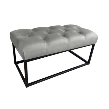Ławka CHARLIE MG VELVET szara
