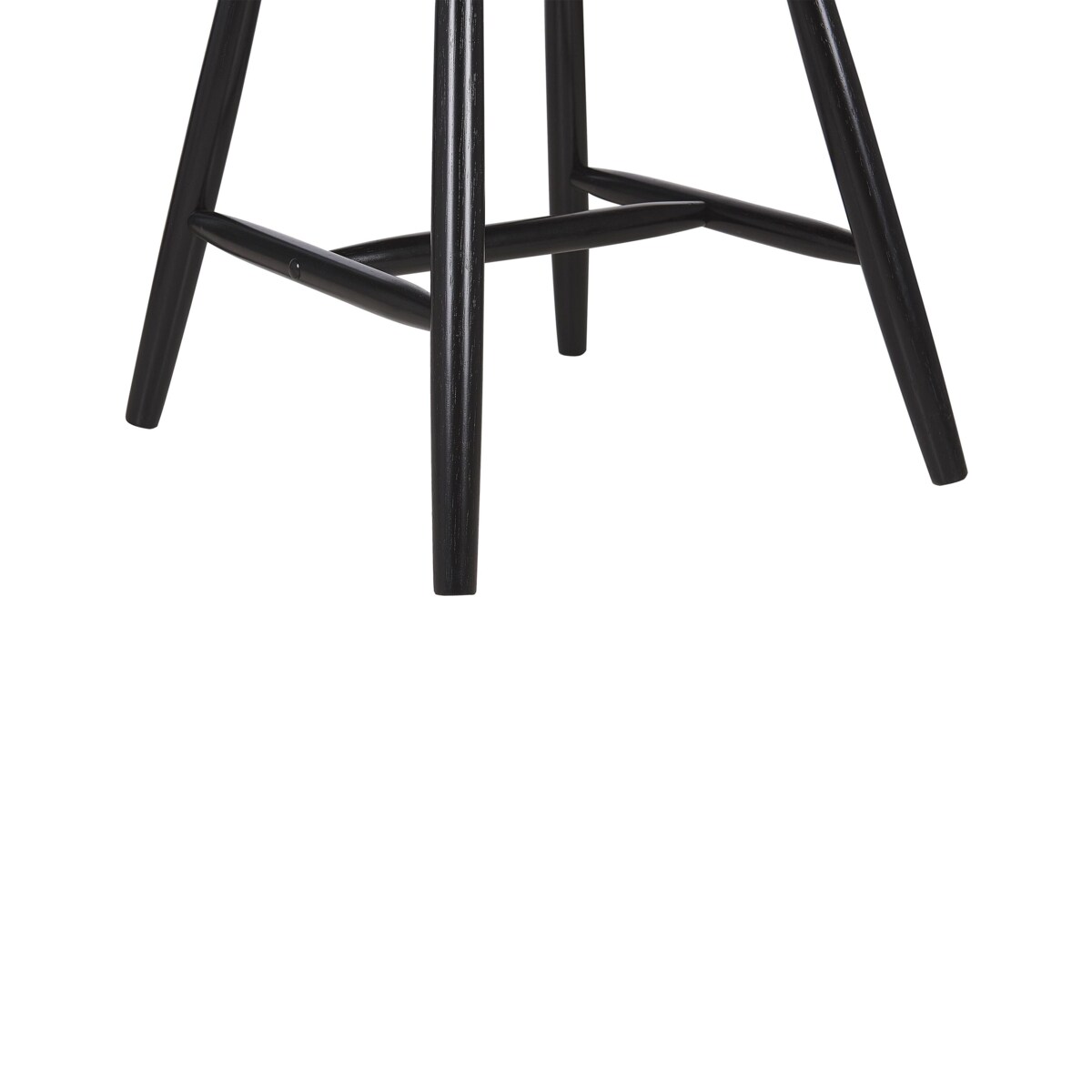 Zestaw 2 krzeseł do jadalni drewniany czarny BURBANK