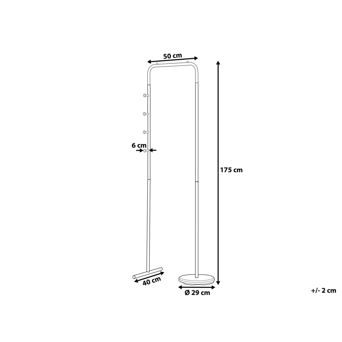 Wieszak stojący czarny BENTON