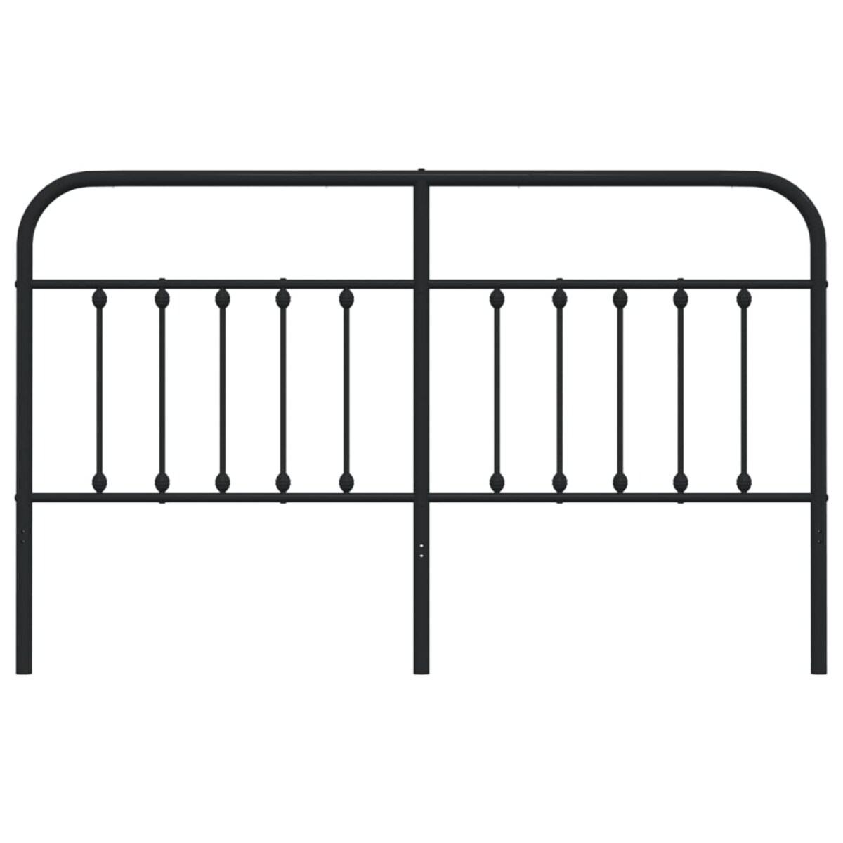 vidaXL Metalowe wezgłowie, czarne, 180 cm
