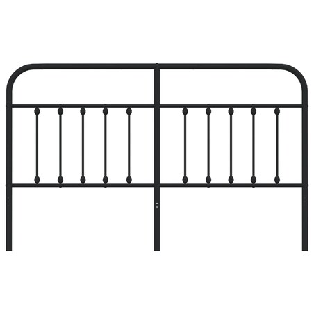 vidaXL Metalowe wymienne wezgłowie, czarne, 180 cm
