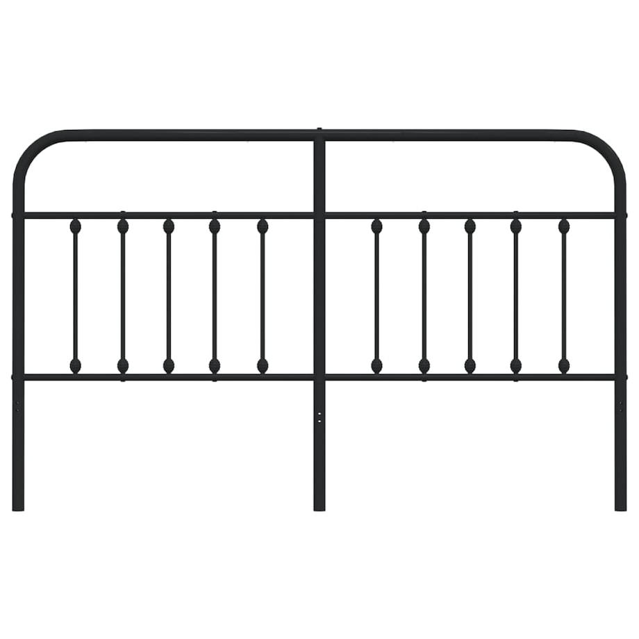 vidaXL Metalowe wymienne wezgłowie, czarne, 180 cm