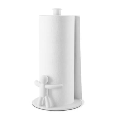 Stojak na ręcznik papierowy biały stalowy Buddy, 18 x 34 cm, Umbra