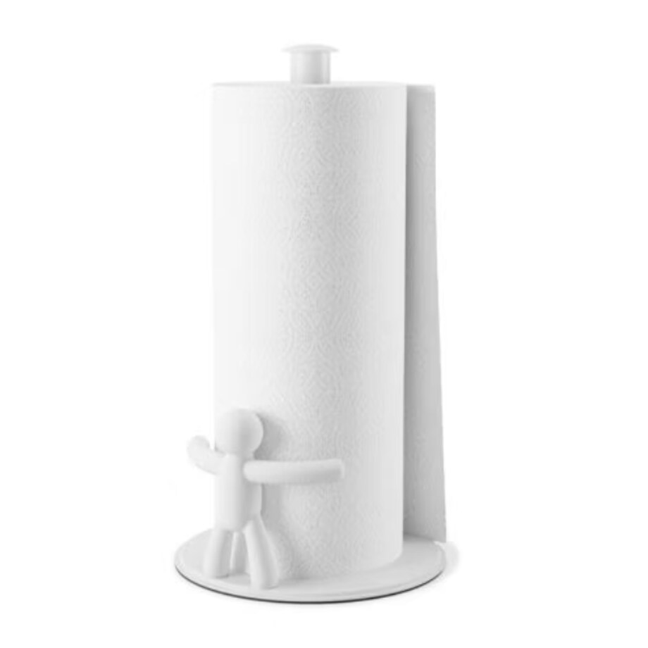 Stojak na ręcznik papierowy biały stalowy Buddy, 18 x 34 cm, Umbra