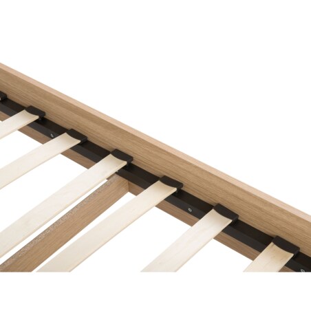 Łóżko LED 180 x 200 cm jasne drewno SERRIS