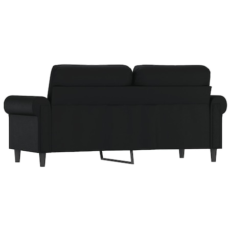 vidaXL 2-osobowa sofa, czarna, 140 cm, sztuczna skóra