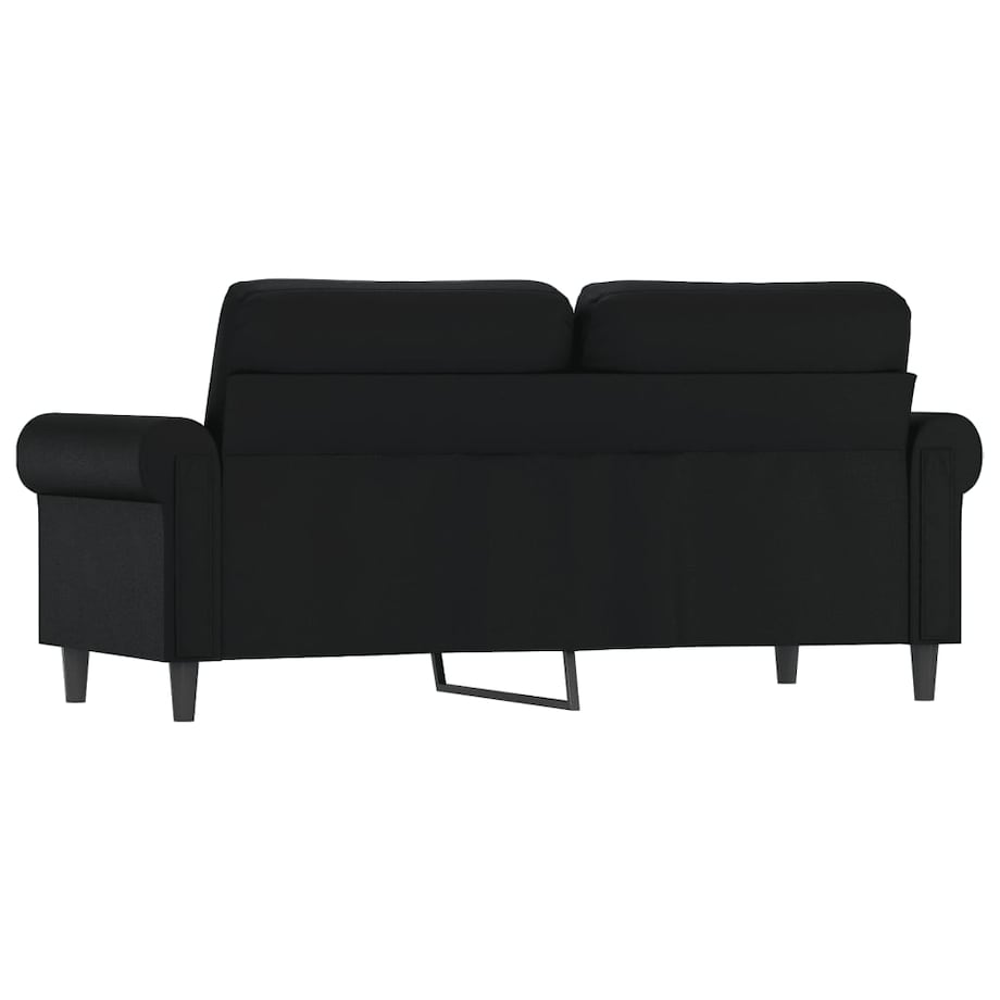 vidaXL 2-osobowa sofa, czarna, 140 cm, sztuczna skóra