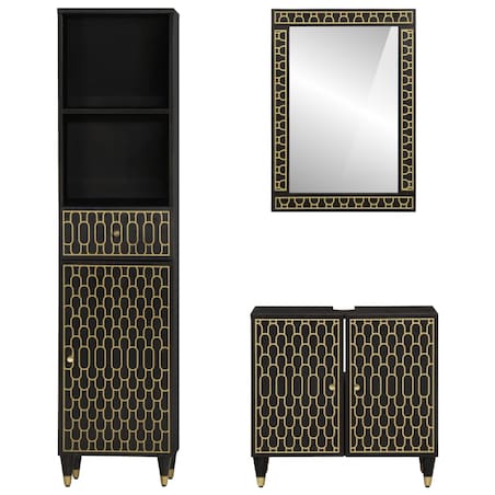 vidaXL 3-cz. zestaw mebli łazienkowych, lite drewno mango