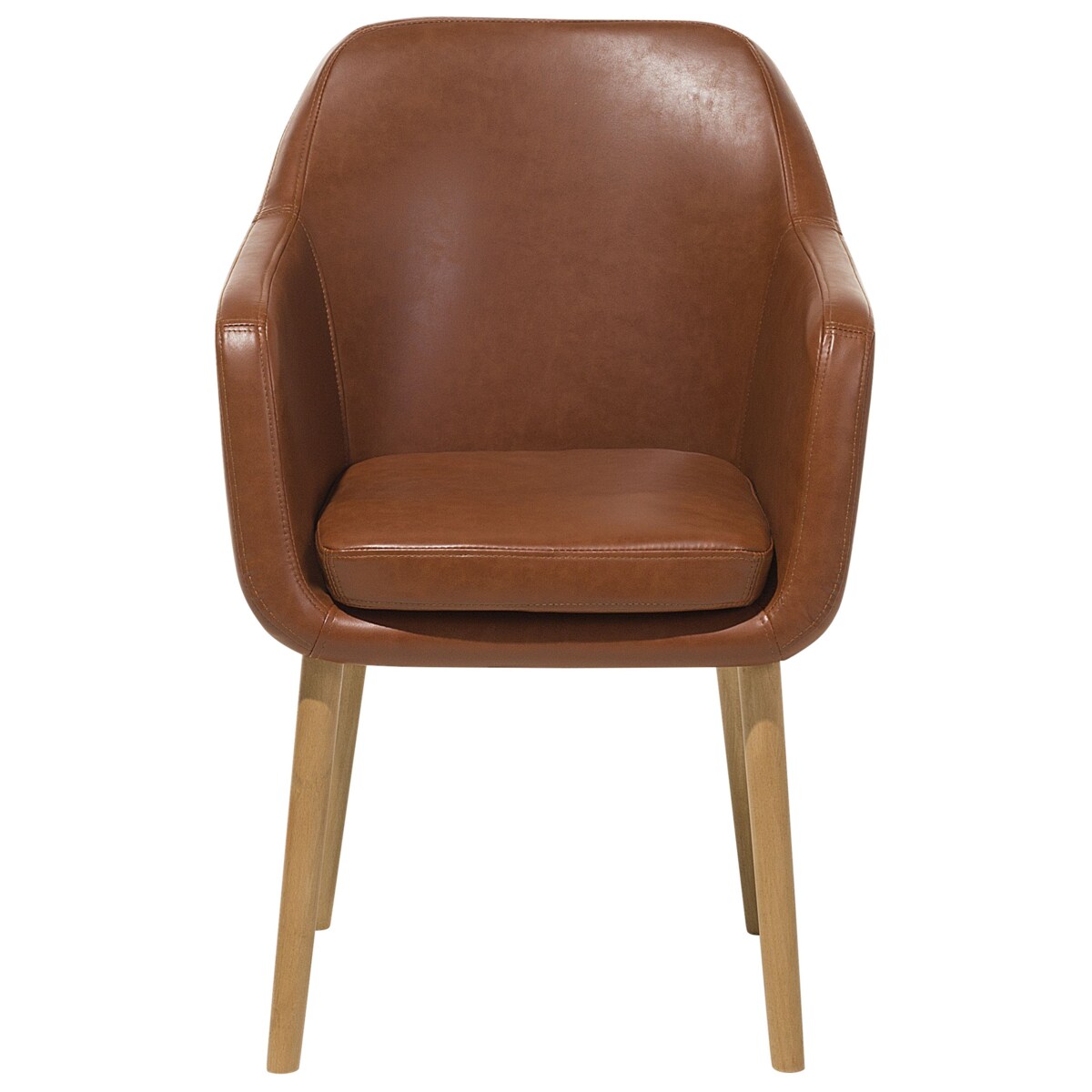 Krzesło do jadalni YORKVILLE Ekoskóra Złoty brąz