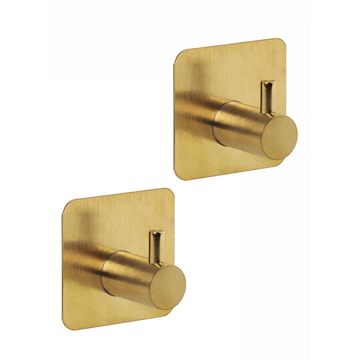 Zestaw 2 wieszaków samoprzylepnych SHP BAROLO złoty