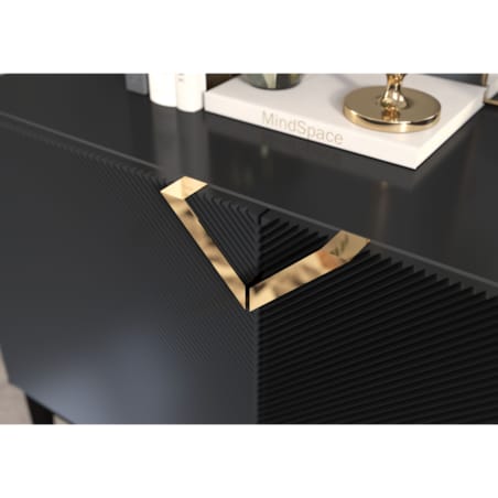 Drewniana komoda Visby DEMI LONG 2D / kolor czarny / szer. 100,5 cm