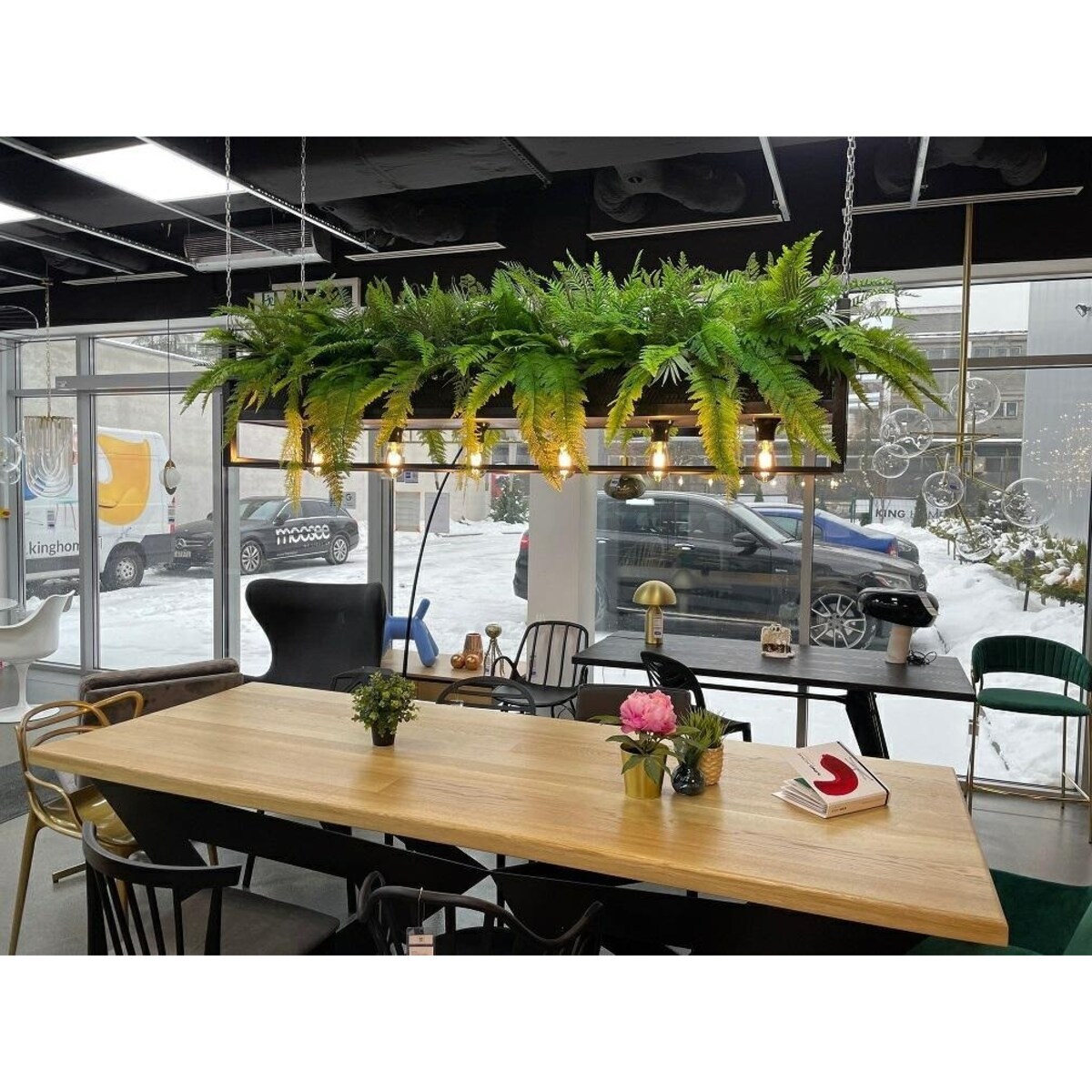 Wisząca lampa Semira OSW001005 kwietnik na łańcuchach srebrna
