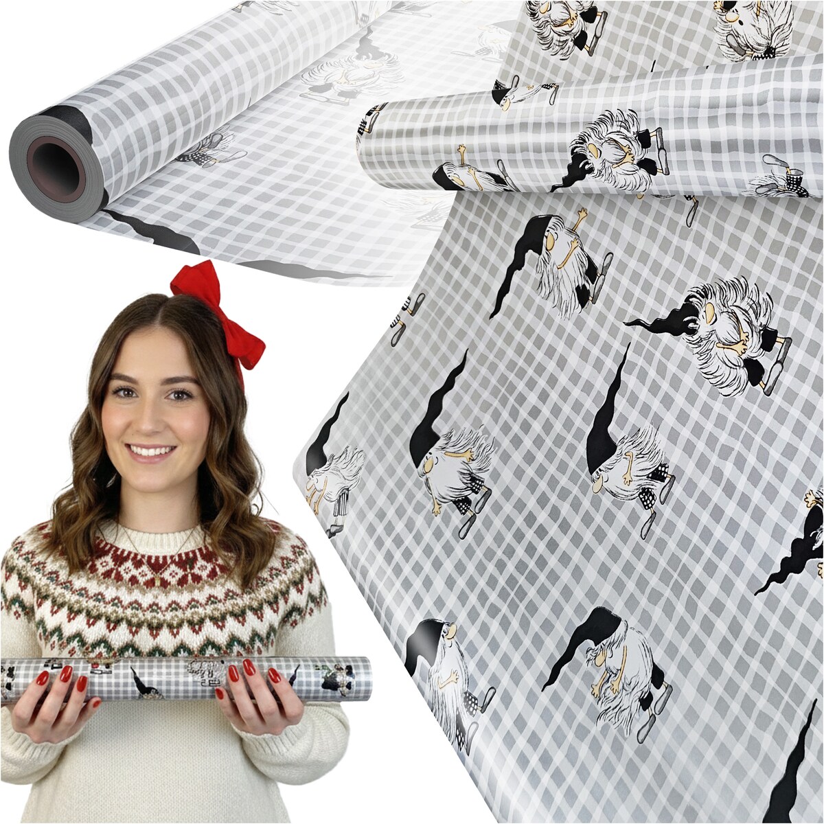 Papier do pakowania prezentów 25 METRÓW MEGAROLKA Świąteczny Do Paczek Ozdobny