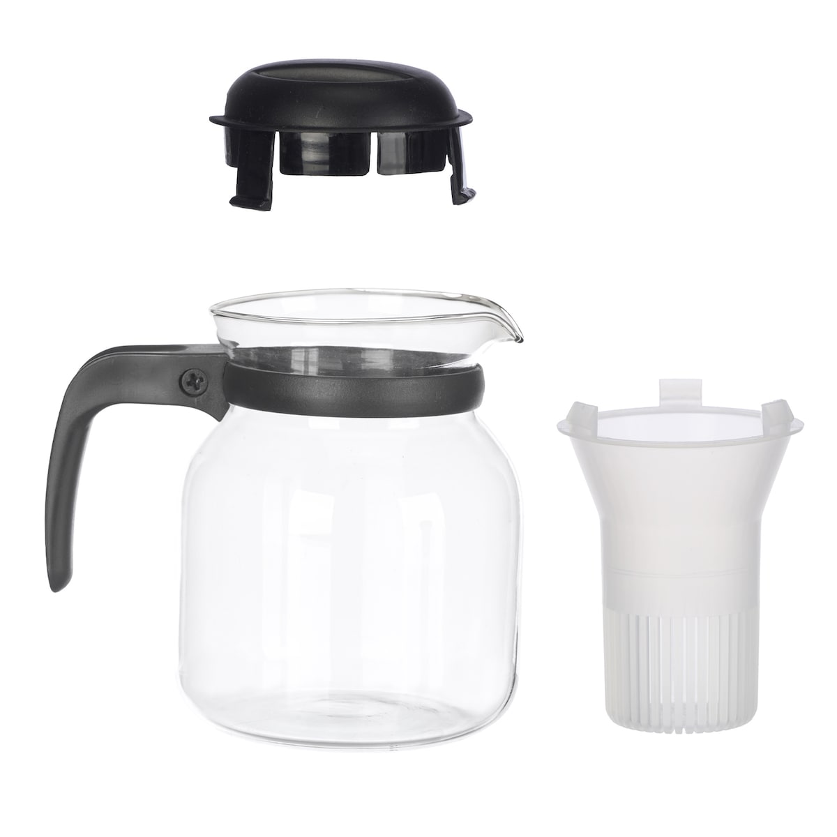 Szklany dzbanek z zaparzaczem do kawy i herbaty, 1,2 l