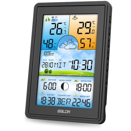 Bezprzewodowa stacja pogodowa pogody higrometr Baldr