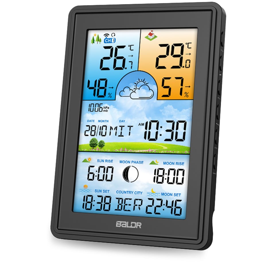 Bezprzewodowa stacja pogodowa pogody higrometr Baldr