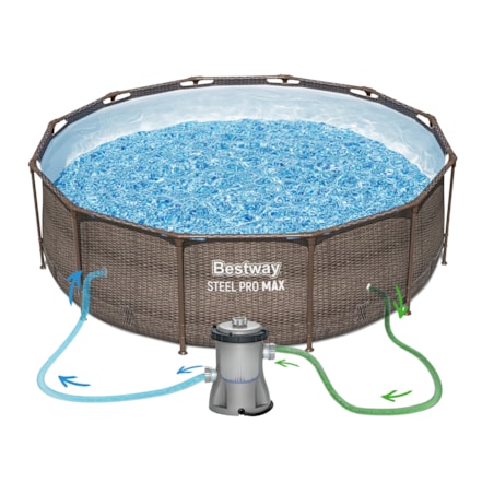 Basen ogrodowy stelażowy 366x100cm Bestway 10w1