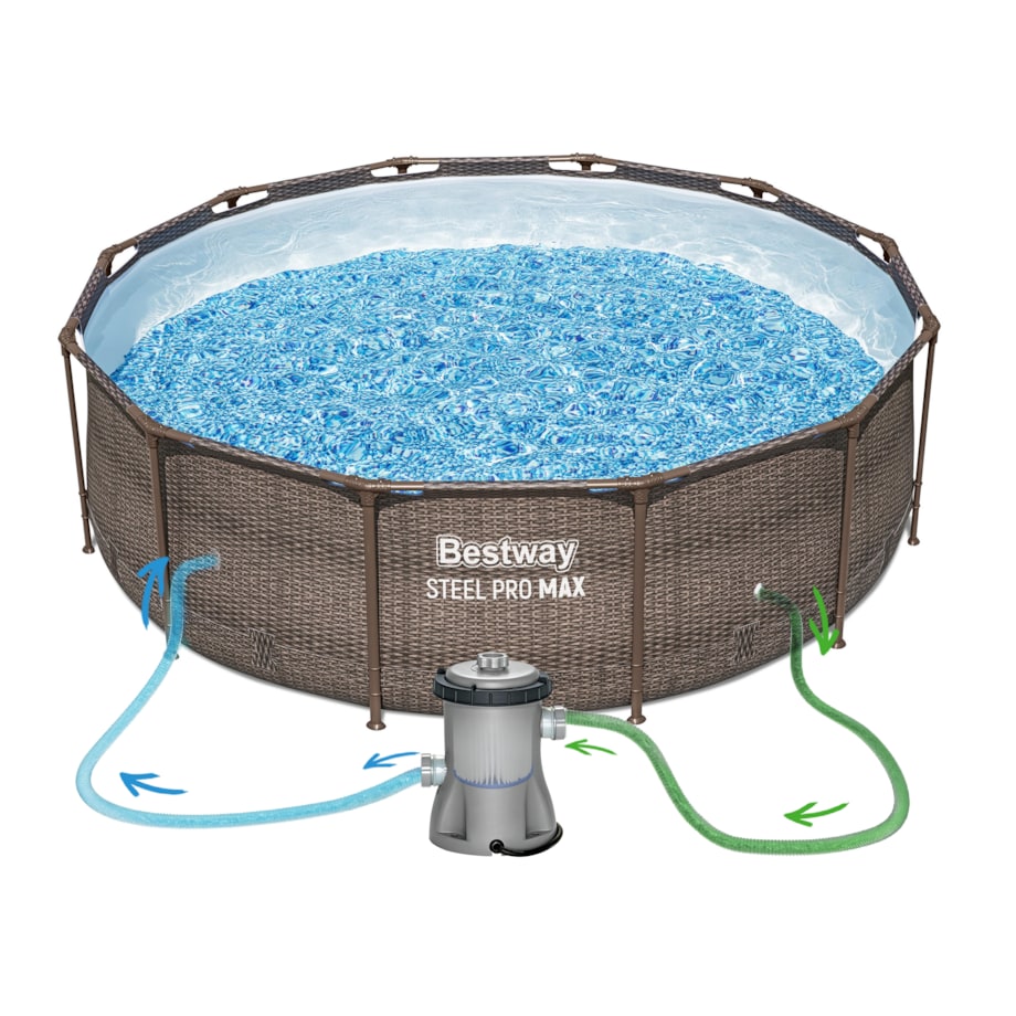 Basen ogrodowy stelażowy 366x100cm Bestway 10w1