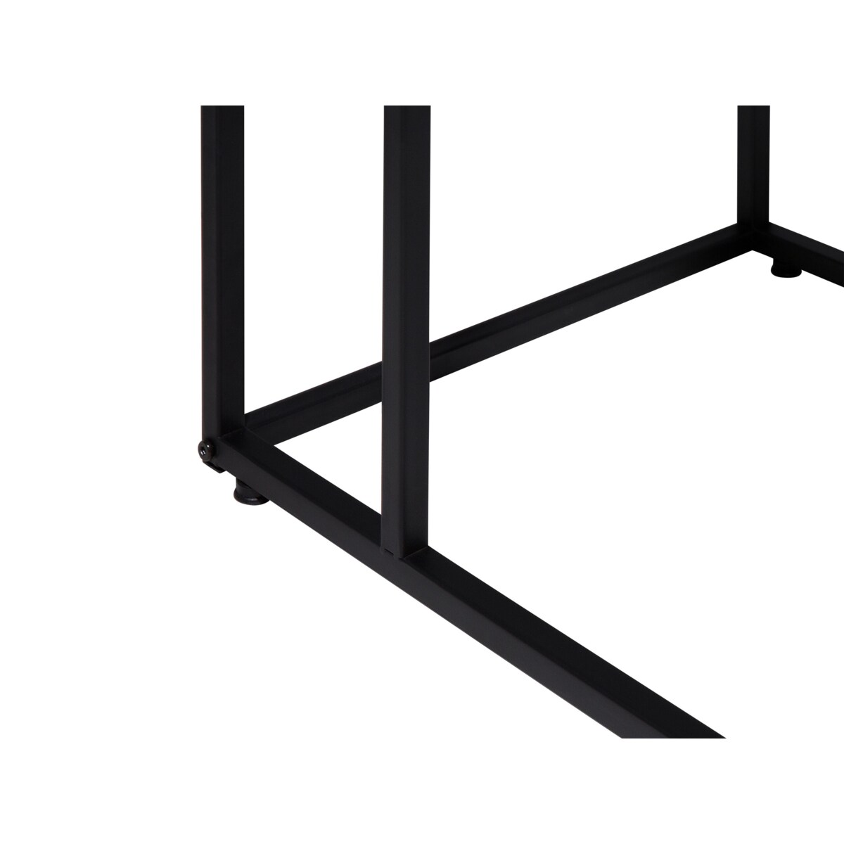 Stolik brązowoszare drewno z czarnym TROY