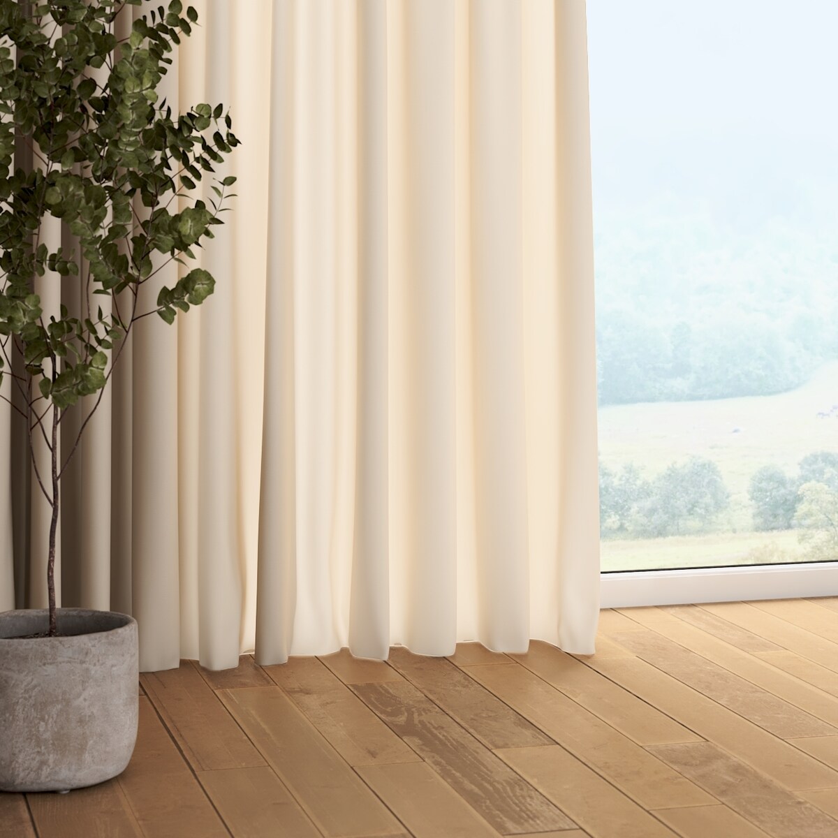 Zasłona na taśmie marszczącej 1 szt. 130x260 naturalny len