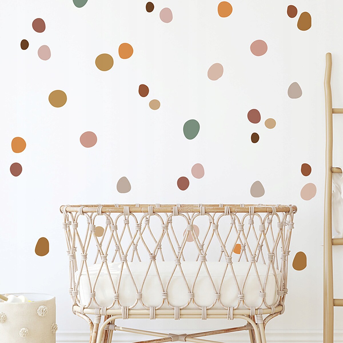 naklejki na ścianę do pokoju dziecka, sipo, kropki boho
