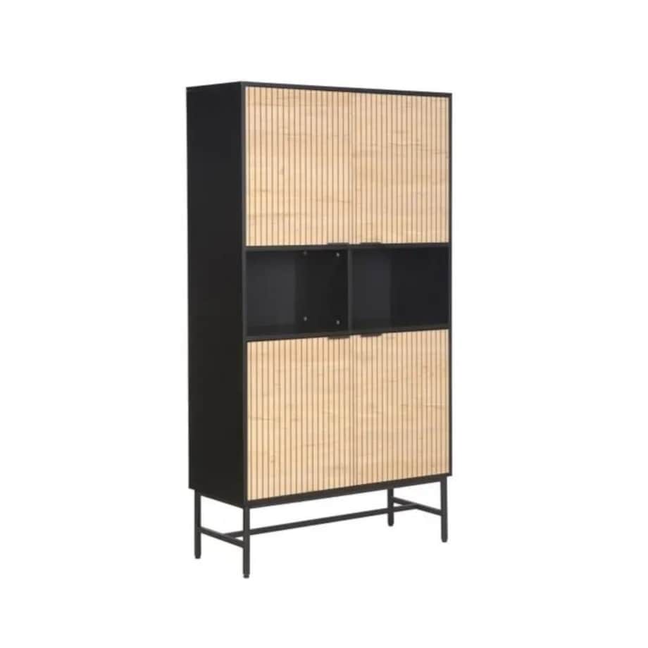 Regał MAGO dąb/czarny mat