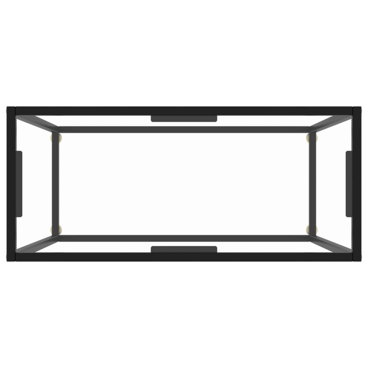 vidaXL Stolik konsolowy, przezroczysty, 80x35x75 cm, szkło hartowane