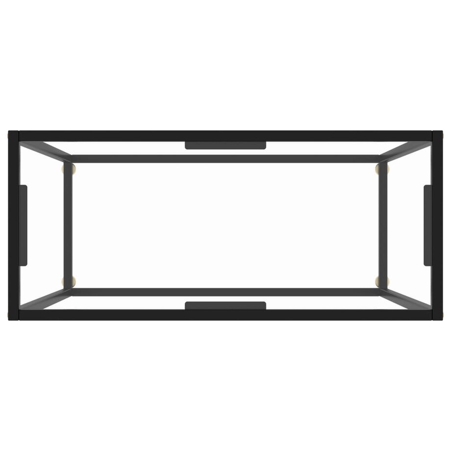 vidaXL Stolik konsolowy, przezroczysty, 80x35x75 cm, szkło hartowane