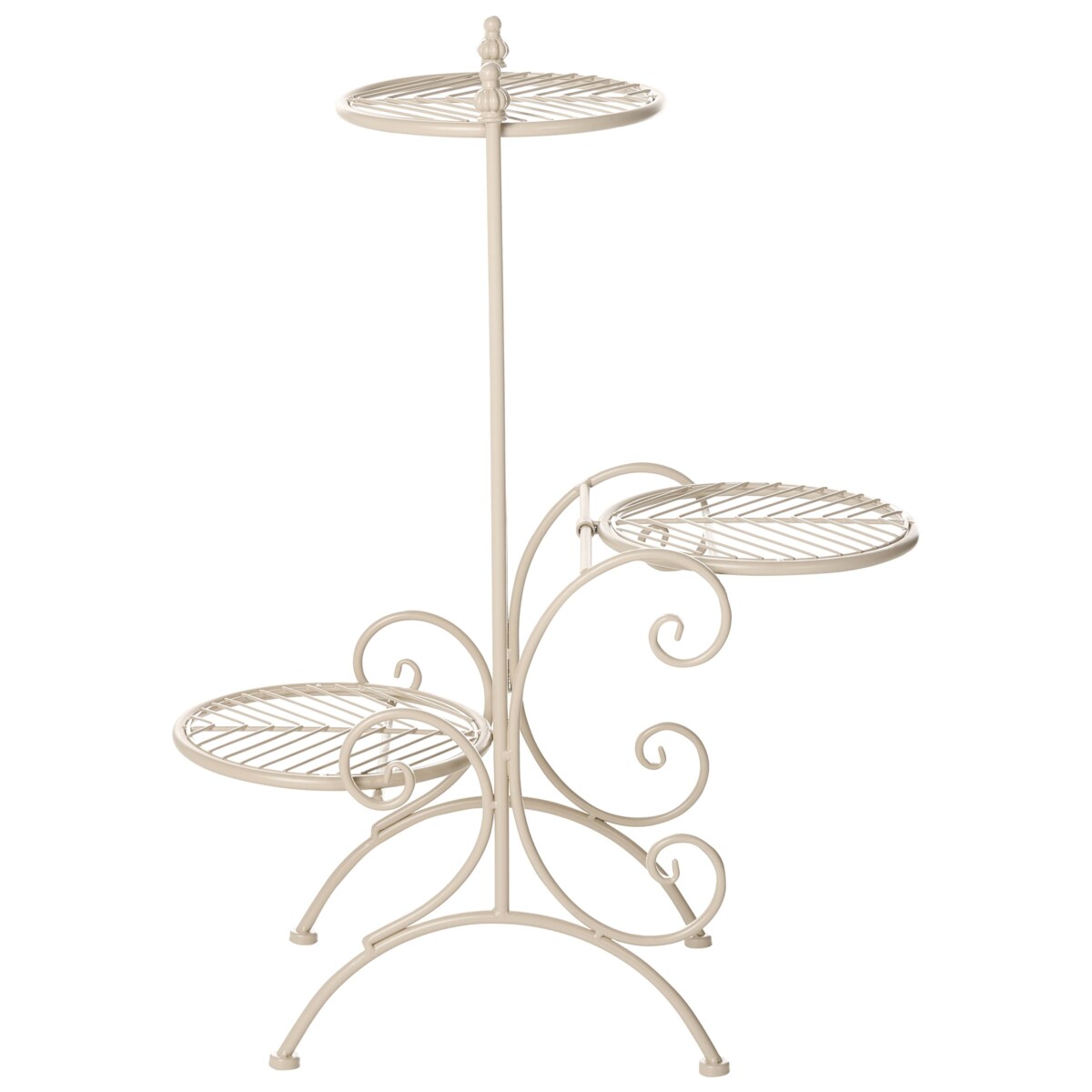 Stojak na kwiaty ASAGAO Metal 26 cm Beżowy