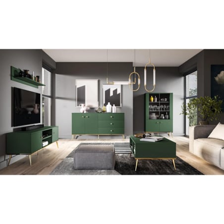 Komoda GRIN 160 2D3S zielona