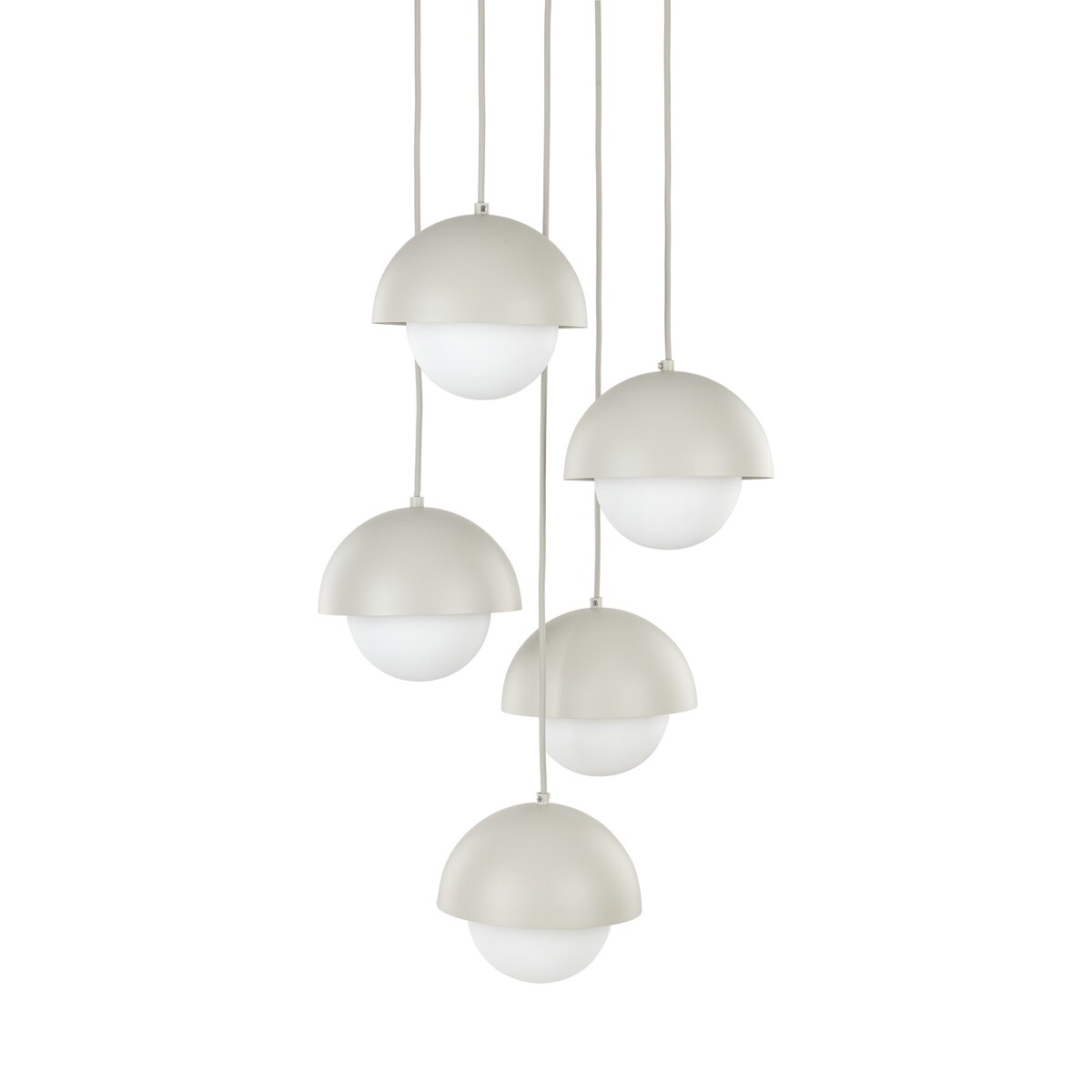 Lampa wisząca BONO BEIGE 10214 TK Lighting beżowo-biała 5xG9 regulowana do salonu i jadalni