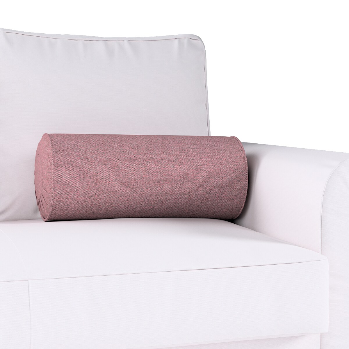 Poduszka wałek z zakładkami, różowy z czarną nitką, Ø20 x 50 cm, Amsterdam