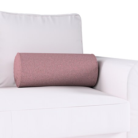 Poduszka wałek z zakładkami, różowy z czarną nitką, Ø20 x 50 cm, Amsterdam