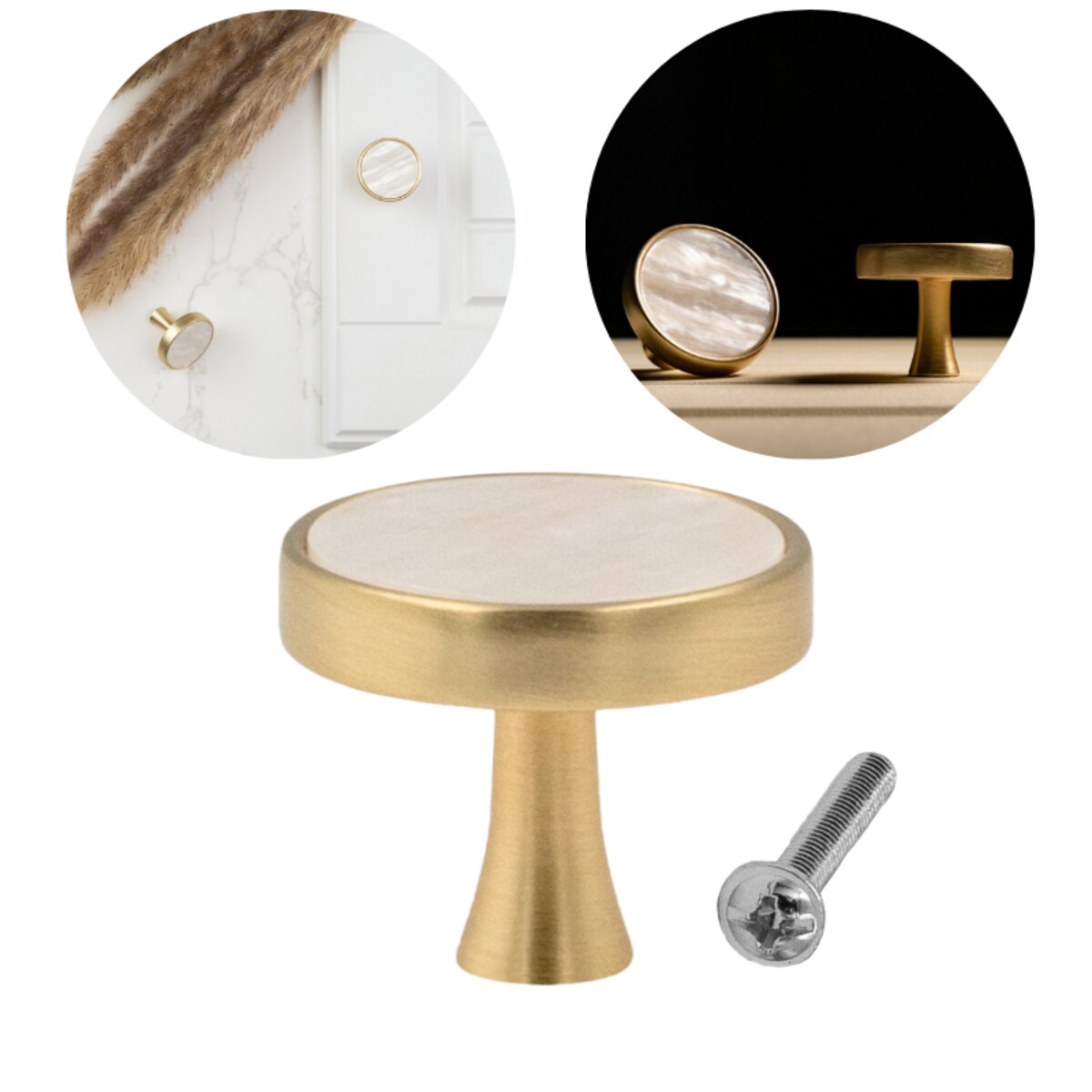 Gałka do mebli złota klasyczna do szafek szuflad uchwyt meblowy