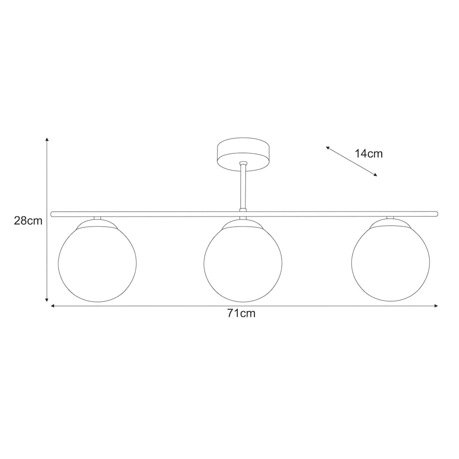 Lampa sufitowa K-6042 z serii RAYA
