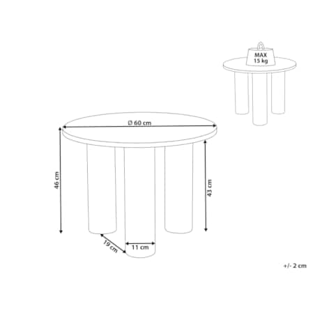 Stolik kawowy MDF Biały SENOIA