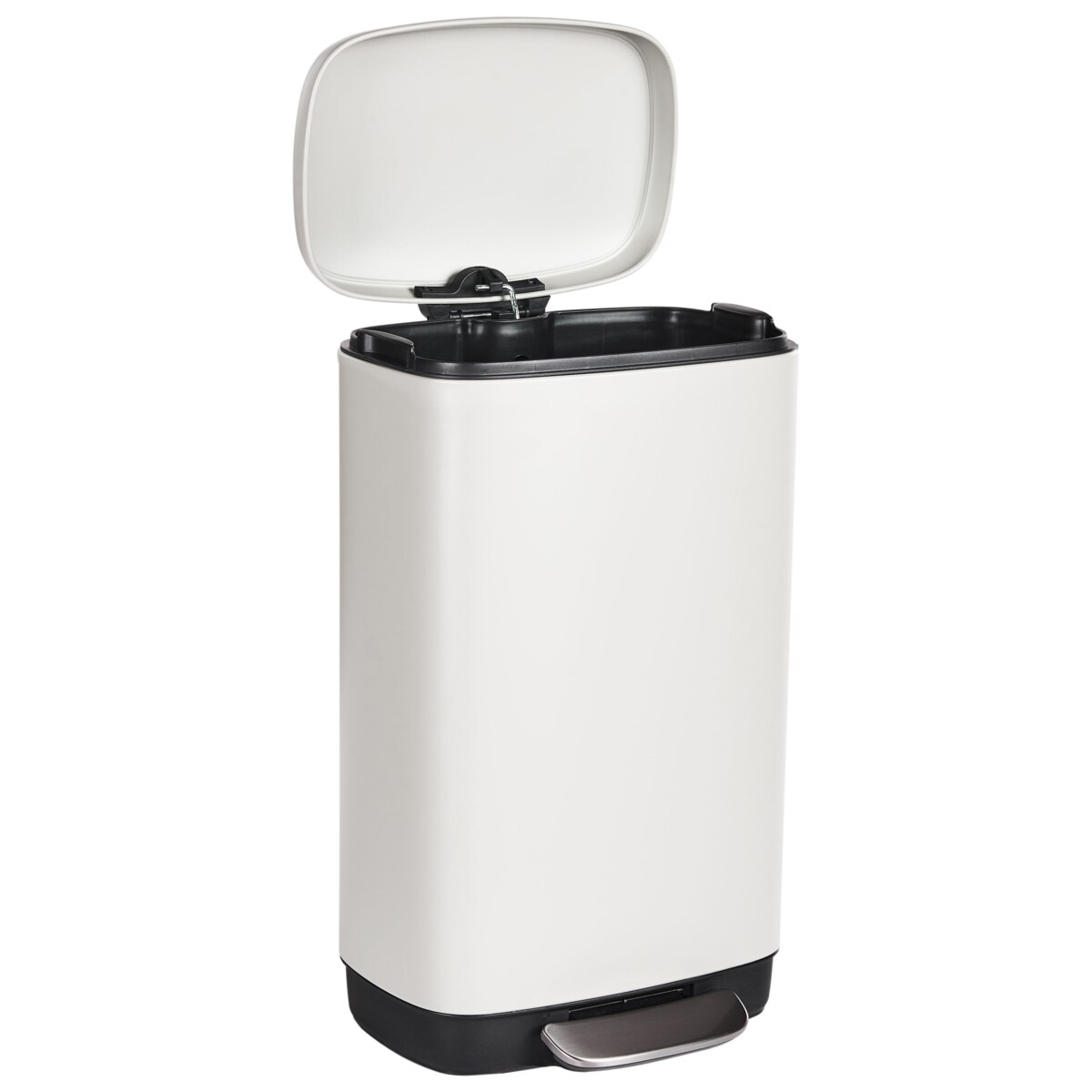 Kosz na śmieci z pedałem 30 L ECOCOLLECT Metal Biały